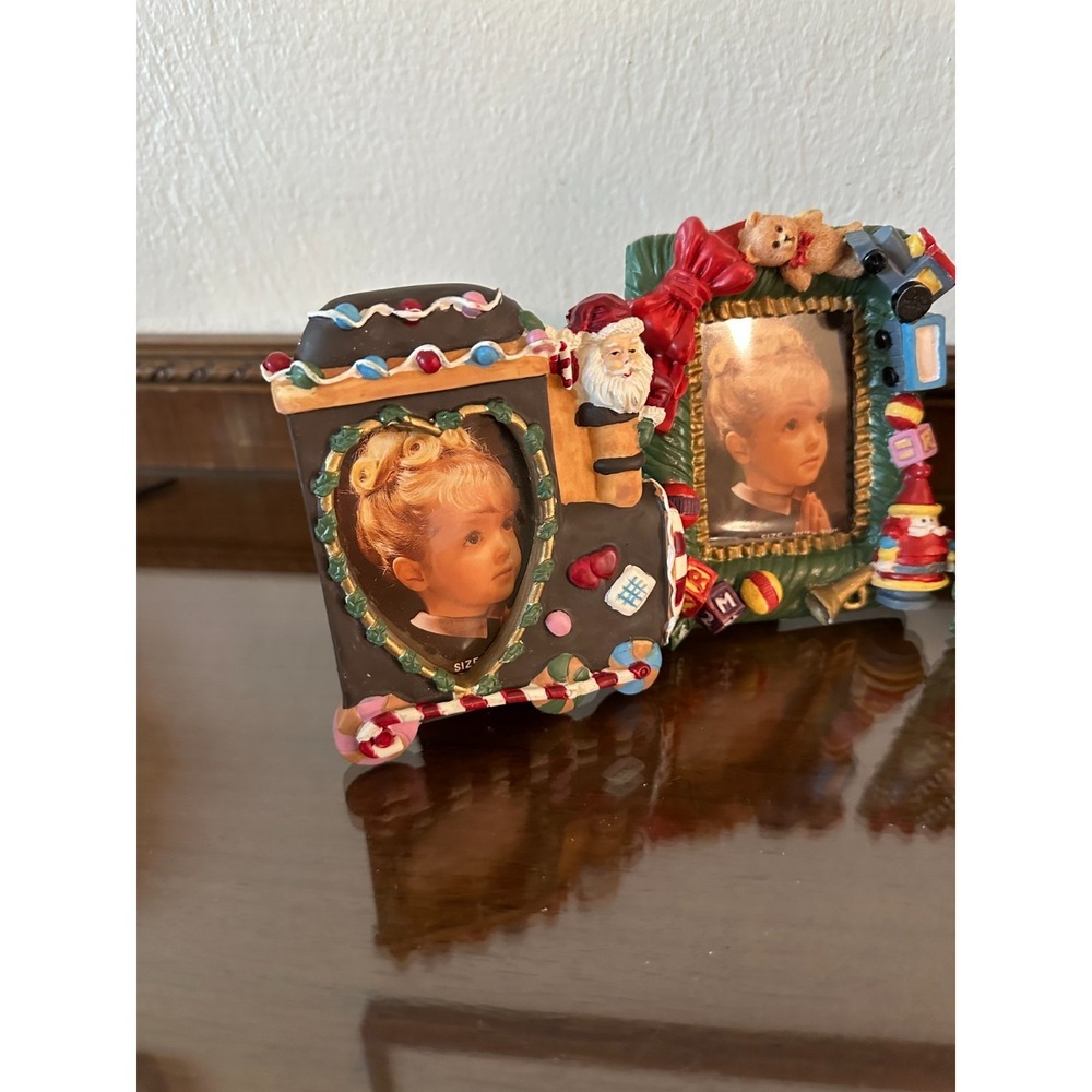 6 Christmas 3D Picture Picture Resin Frame Tree & Toys Fits 2.5x3.5 Photo - Picture 2 of 8